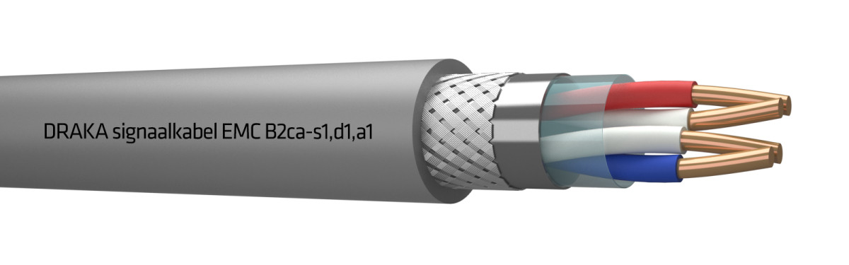 Draka Signaalkabel 2500 EMC Sign Kab emc b2ca 2x2x0,8MM 2502 DRK500