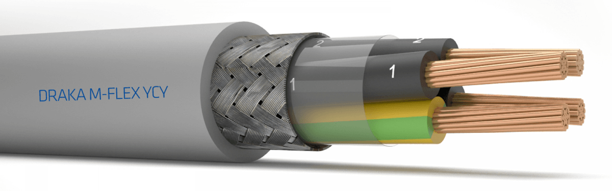 Draka Super YCY 300/500 stuurstroomleiding 4G0,5MM² grijs 126627NN len