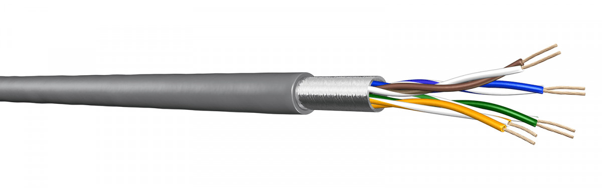 Draka Uc300 S26 cat,5e F/utp patch LSHF rood 4x2x26 awg