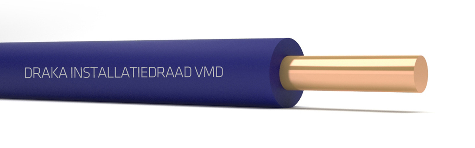 Draka VMD 90°C montagedraad 0,5MM² wit 132748D3