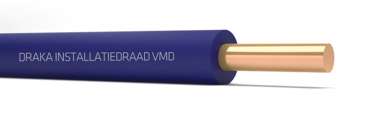 Draka VMD montagedraad 1x0.5MM² PVC 70°C zwart 24000M 110011D3