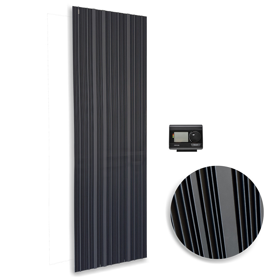 DRL E Design E-Comfort tessuto® remote 1800x600 1000W antraciet