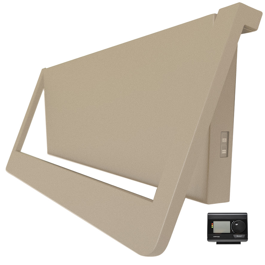 DRL E Design E-Comfort window® remote 500x1100 454W zand