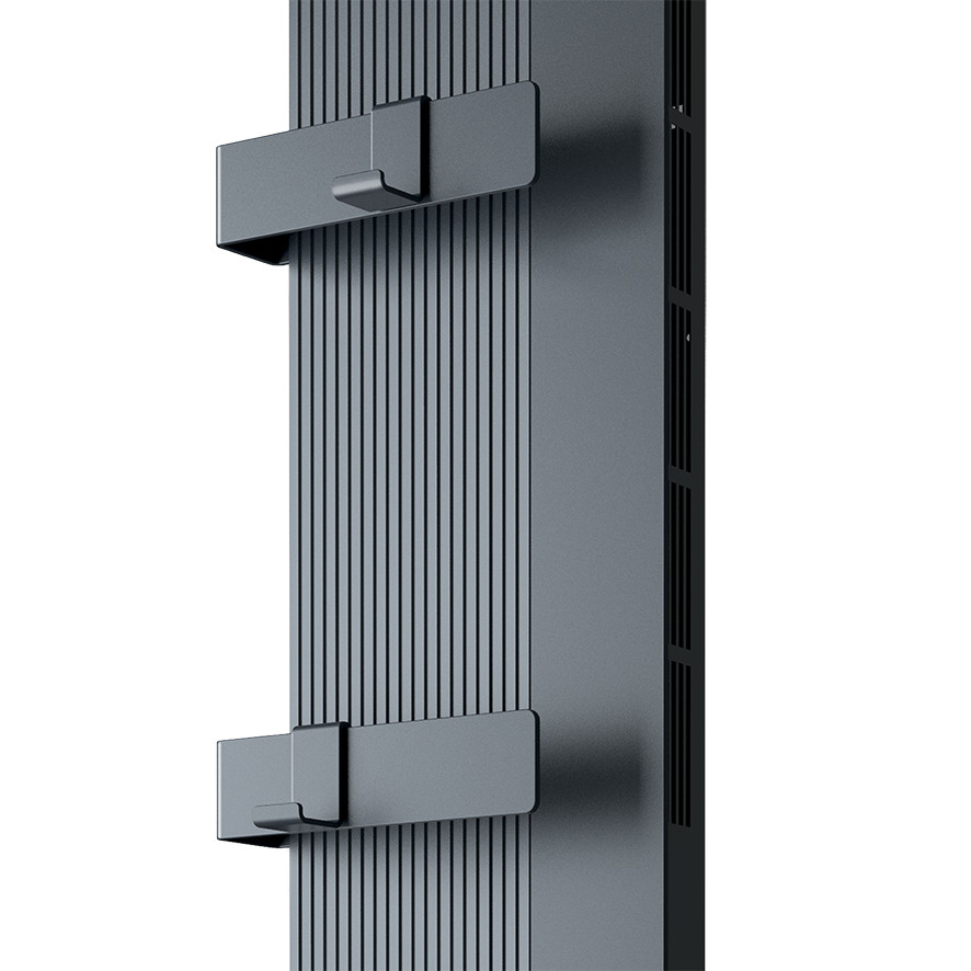 DRL E-Design Mikado handdoekbeugels en haken 2 stuks. metaal grijs