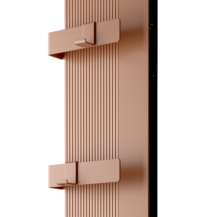 DRL E-Design Mikado handdoekbeugels en haken 2 stuks. metaal koper