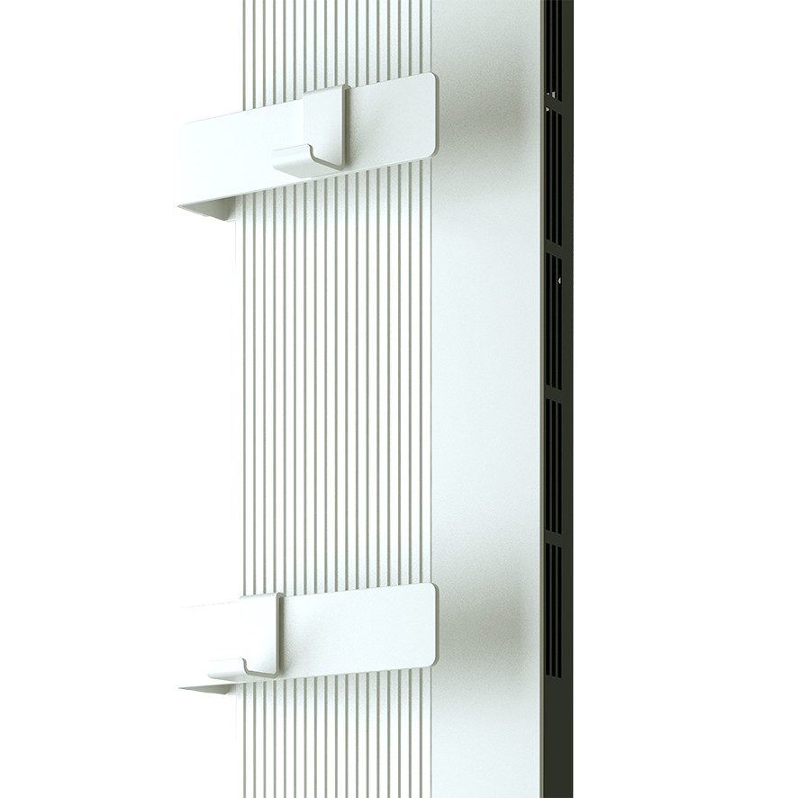 DRL E-Design Mikado handdoekbeugels en haken 2 stuks. metaal wit