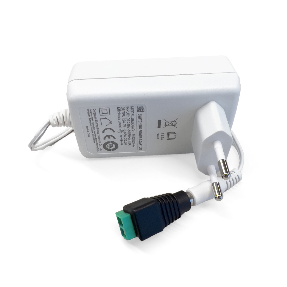 DUCO Wired voedingsadapter 230vac-24VDC/20W
