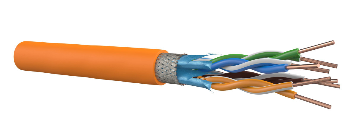 Dynamic Datakabel B2ca S/FTP cat 6a - 4x2xawg23/1 b2ca-S1,D1,a1 oranje