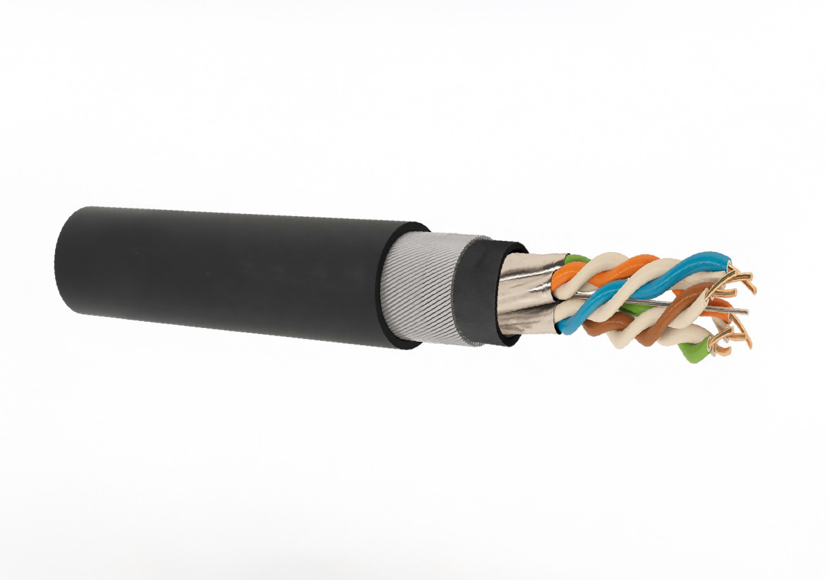 Dynamic Datakabel U/FTP cat 6a - 4x2xawg23 - pe swa pe inka zwart