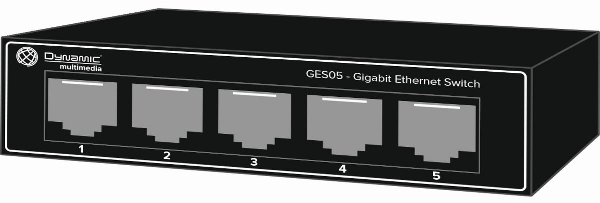 Dynamic Multimedia Ges05 - 5 ports gigabit ethernet switch Dynamic Multimedia Ges05 - 5 ports gigabit ethernet switch
