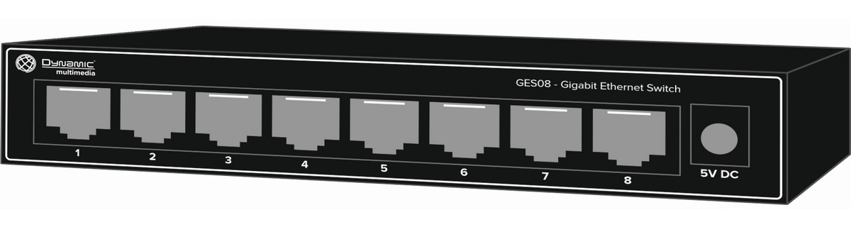 Dynamic Multimedia Ges08 - 8 ports gigabit ethernet switch