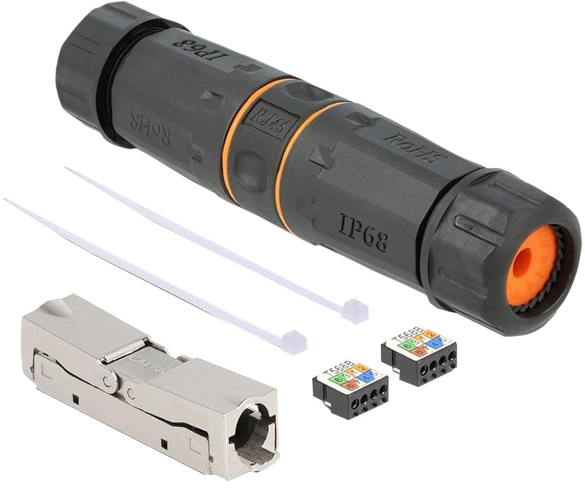 Dynamic Multimedia Ilc Cat6a WP /V2 RJ45 koppelstuk cat6a waterproof - set van 2 stuks Dynamic Multimedia Ilc Cat6a WP /V2 RJ45 koppelstuk cat6a waterproof - set van 2 stuks