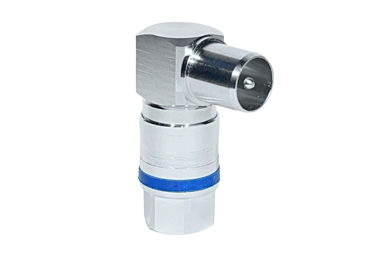 Dynamic Multimedia Koswi / V5 coax push-on connector iec male - haaks - set van 5 stuks