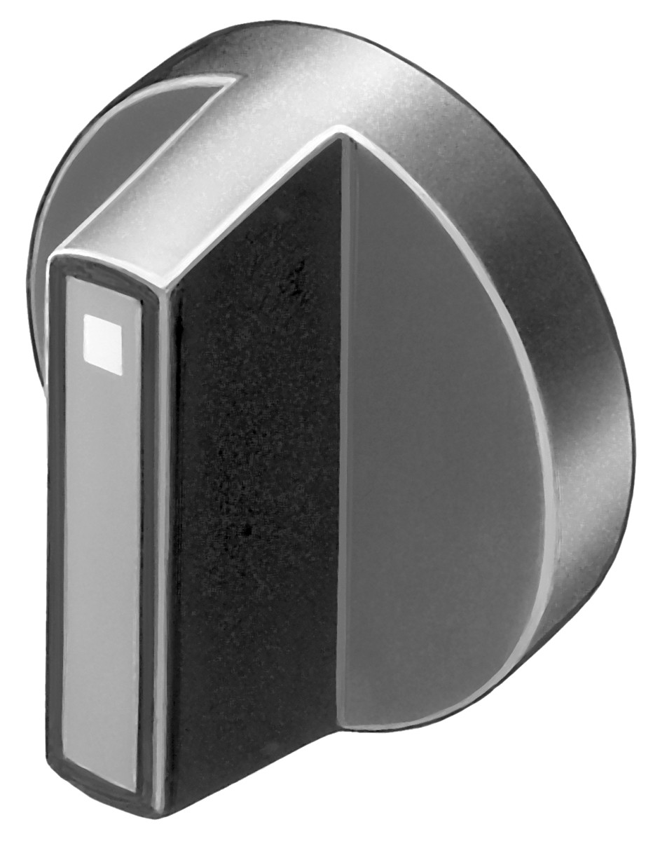 EAO Serie 52 Draaiknop Zwart/oranje D18