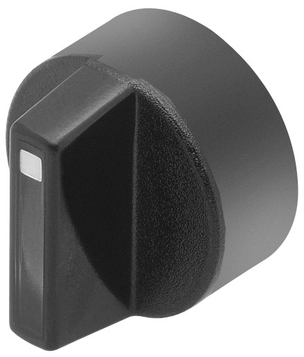 EAO Serie 61 Draaiknop Zwart/rood D18 plastic