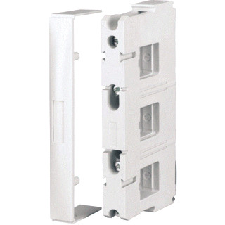Eaton 3P raildragerhouder voor dubbel T-profiel railsysteem wit