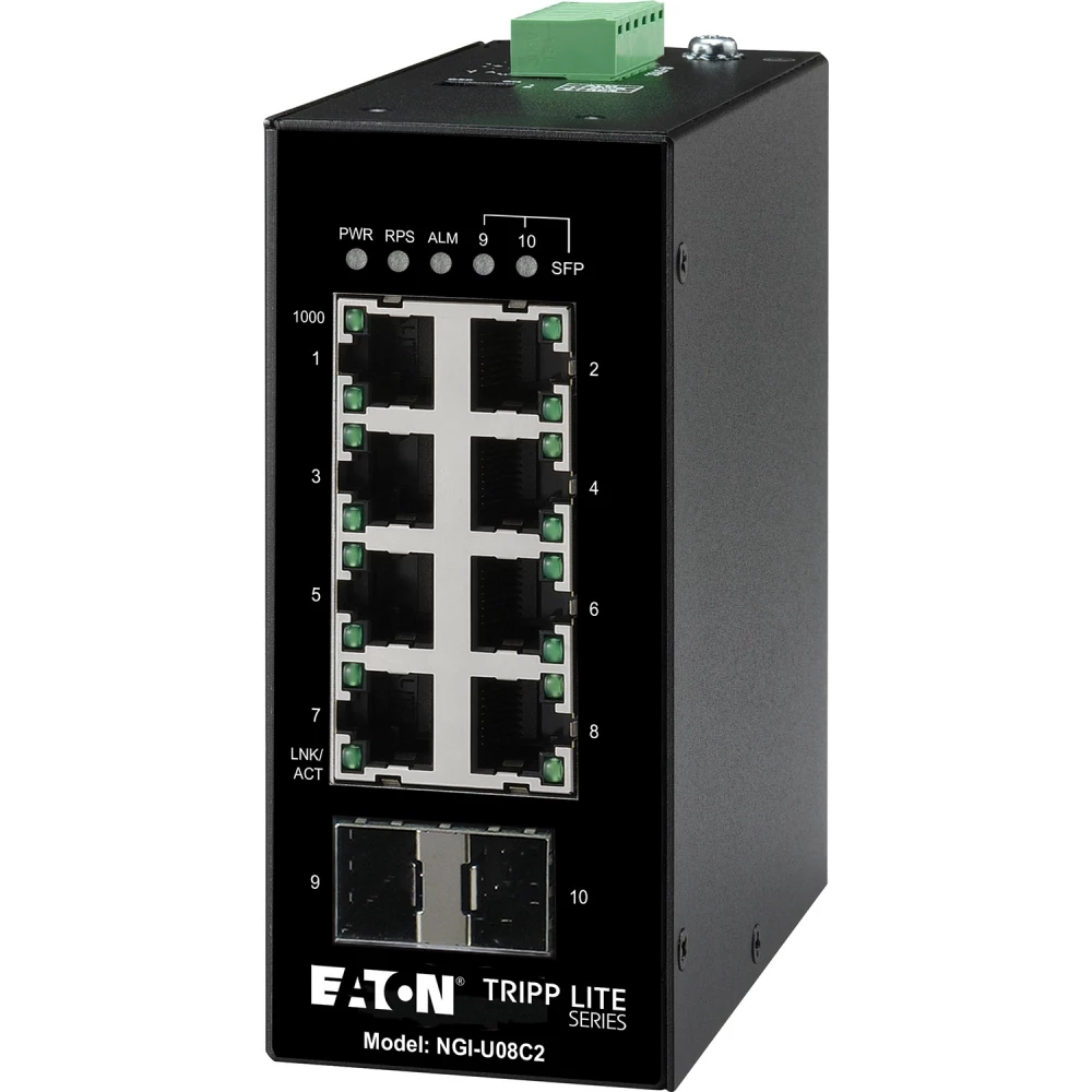 Eaton 8-port unmanaged industrial gigabit ethernet switch - 10/100/1000 MBPS