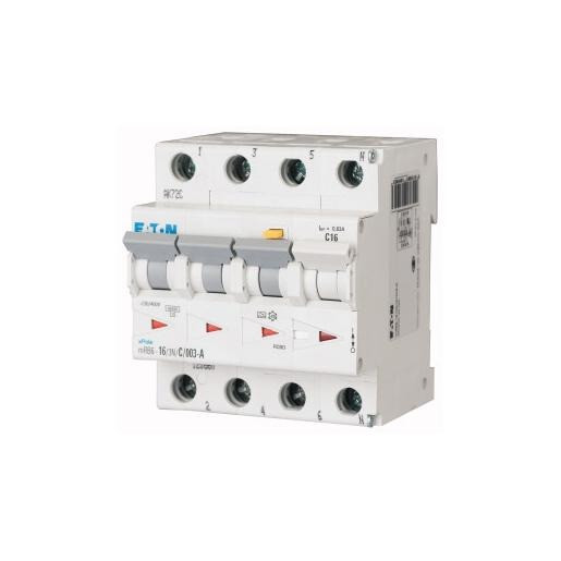 Eaton Aardlekautomaat MRB6 D-kar.10a 100ma 4 polig incl.nul,6 ka