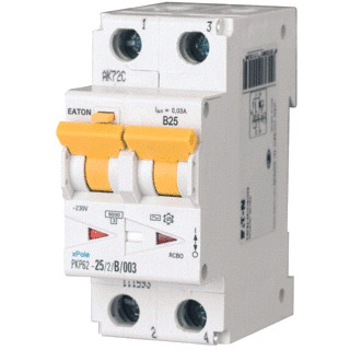 Eaton Aardlekautomaat PKP6 C-kar.32a 30ma 2 polig 6 ka