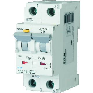 Eaton Aardlekautomaat PKPM2 2 polig 16a C-kar 300ma type A
