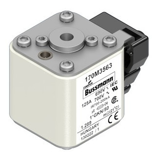 Eaton Bussmann High Speed Square Body Zekering, hoge snelheid, 125 A, ac 690 V, 200 ka, compact size 1, 45 X