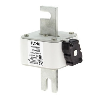 Eaton Bussmann High Speed Square Body Zekering, hoge snelheid, 1250 A, ac 1100 V, 100 ka, size 3, 76 X 92 X