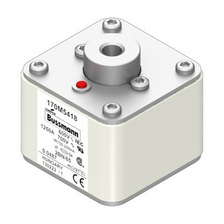 Eaton Bussmann High Speed Square Body Zekering, hoge snelheid, 1250 A, ac 600 V, 200 ka, size 2, 61 X 77 X 6