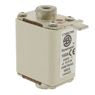 Eaton Bussmann High Speed Square Body Zekering, hoge snelheid, 160 A, ac 690 V, 200 ka, size 00, 30 X 62 X 6