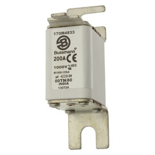 Eaton Bussmann High Speed Square Body Zekering, hoge snelheid, 200 A, ac 1000 V, 125 ka, size 00, 30 X 47 X