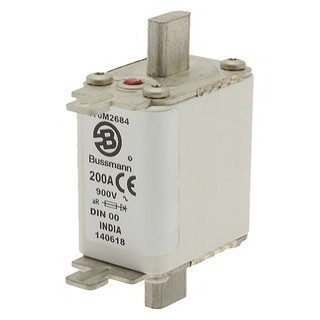 Eaton Bussmann High Speed Square Body Zekering, hoge snelheid, 200 A, ac 900 V, 125 ka, din 00, ar, din, iec
