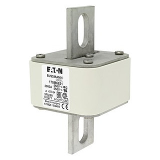 Eaton Bussmann High Speed Square Body Zekering, hoge snelheid, 2000 A, ac 550 V, 200 ka, size 3, 76 X 92 X 1