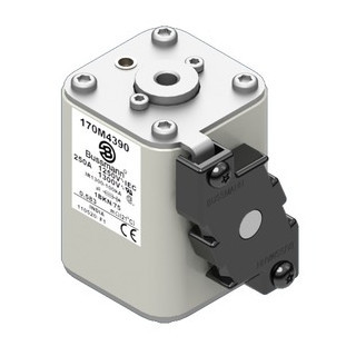 Eaton Bussmann High Speed Square Body Zekering, hoge snelheid, 250 A, ac 1250 V, 100 ka, size 1, 53 X 69 X 7