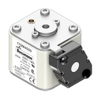 Eaton Bussmann High Speed Square Body Zekering, hoge snelheid, 250 A, ac 690 V, 200 ka, size 1, 53 X 69 X 51