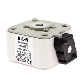 Eaton Bussmann High Speed Square Body Zekering, hoge snelheid, 3000 A, ac 200 V, size 3, 76 X 92 X 50 MM, ar