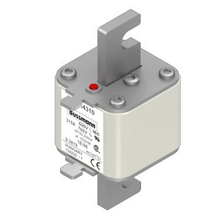 Eaton Bussmann High Speed Square Body Zekering, hoge snelheid, 315 A, ac 690 V, 200 ka, size 1, 53 X 69 X 11