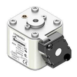 Eaton Bussmann High Speed Square Body Zekering, hoge snelheid, 400 A, ac 690 V, 200 ka, size 1, 53 X 69 X 51