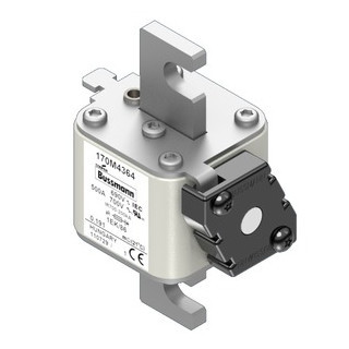 Eaton Bussmann High Speed Square Body Zekering, hoge snelheid, 500 A, ac 690 V, 200 ka, size 1, 53 X 69 X 11