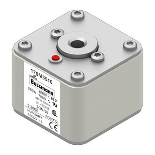 Eaton Bussmann High Speed Square Body Zekering, hoge snelheid, 500 A, ac 690 V, size 2, 61 X 77 X 51 MM, ar,