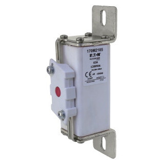 Eaton Bussmann High Speed Square Body Zekering, hoge snelheid, 63 A, DC 1200 V, 50 ka, compact size 1, 39 X