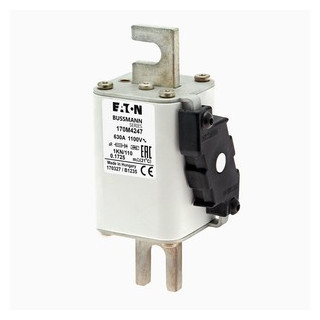 Eaton Bussmann High Speed Square Body Zekering, hoge snelheid, 630 A, ac 1100 V, 100 ka, size 1, 53 X 69 X 1