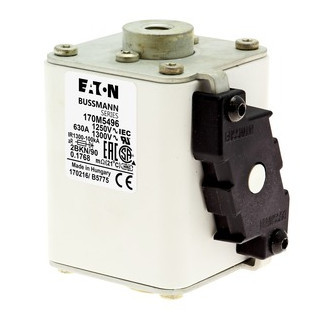 Eaton Bussmann High Speed Square Body Zekering, hoge snelheid, 630 A, ac 1250 V, 100 ka, size 2, 61 X 77 X 9