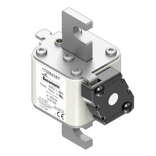 Eaton Bussmann High Speed Square Body Zekering, hoge snelheid, 700 A, ac 690 V, 200 ka, size 1, 53 X 69 X 11