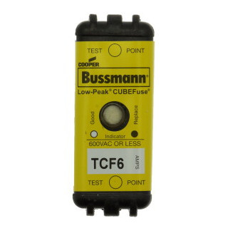 Eaton Bussmann Low Voltage UL Cubefuse Zekering, laagspanning, 6 A, ac 600 V, DC 300 V, 20 X 26 X 48 MM, CF,