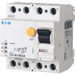 Eaton Din modulair aardlekschakelaar 4P 40a 0,3a