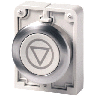 Eaton Drukknop 30MM RVS vlak grijs X66 terugverend