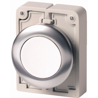 Eaton Drukknop 30MM RVS vlak wit terugverend