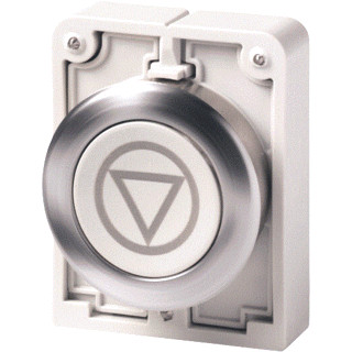 Eaton Drukknop 30MM vlak grijs X66 terugverend