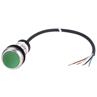 Eaton Drukknop RMQ compact groen vlak terugverend 1no/0NC open einde,