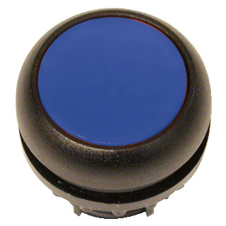 Eaton Drukknop vlak blauw vast