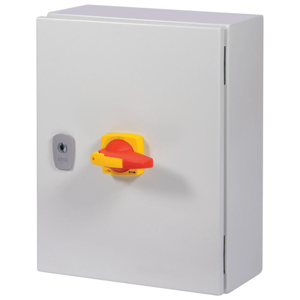 Eaton Dumeco Stalen Behuizing met lastscheider 125a 4P draaigreep rood/geel vergren